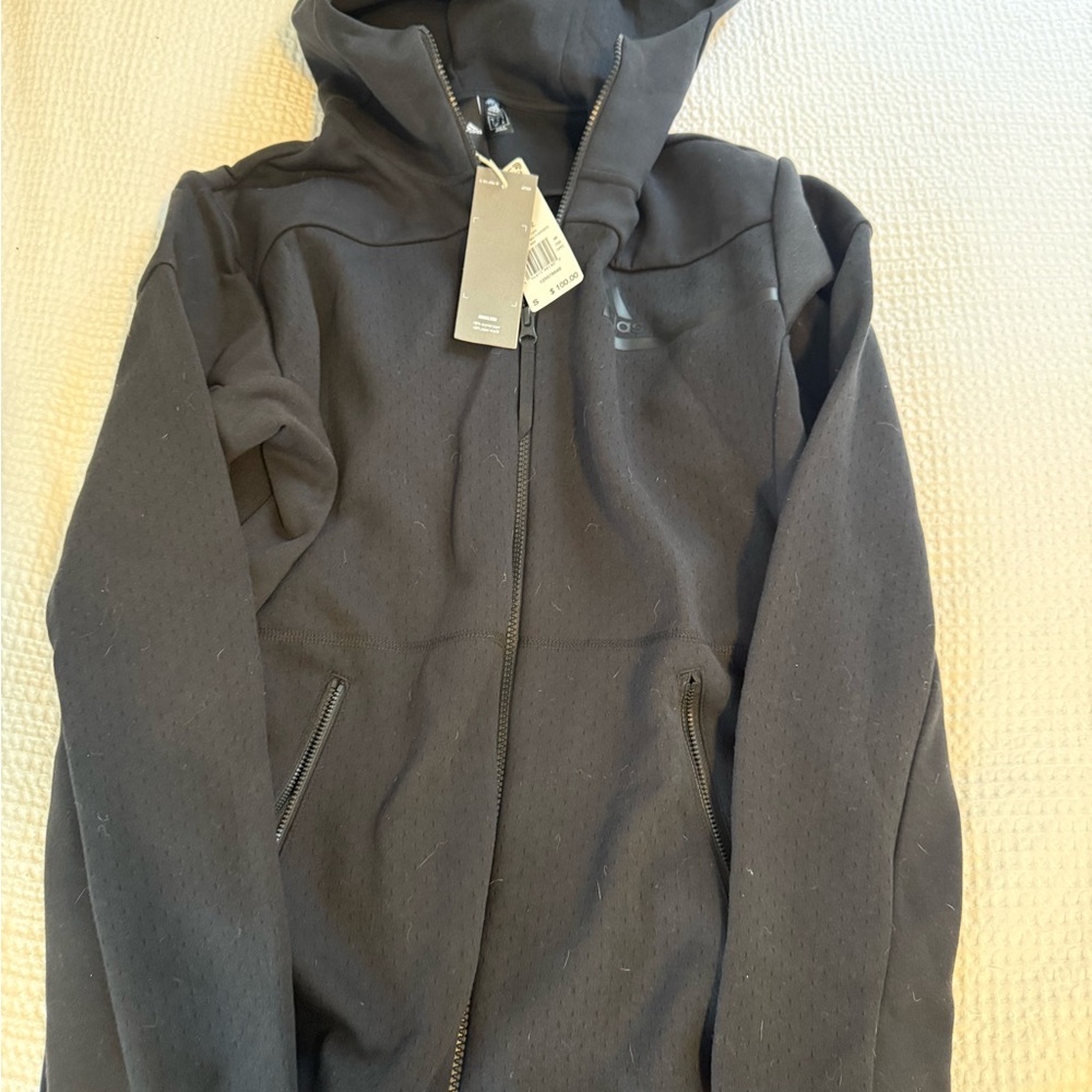 adidas Black Lightweight Hooded Jacket